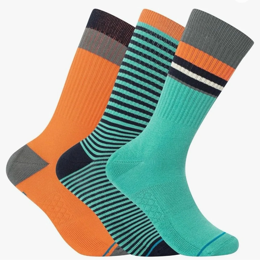 (3) Stance Neptune Casual Cotton Blend Crew Height Mid Cushion Socks